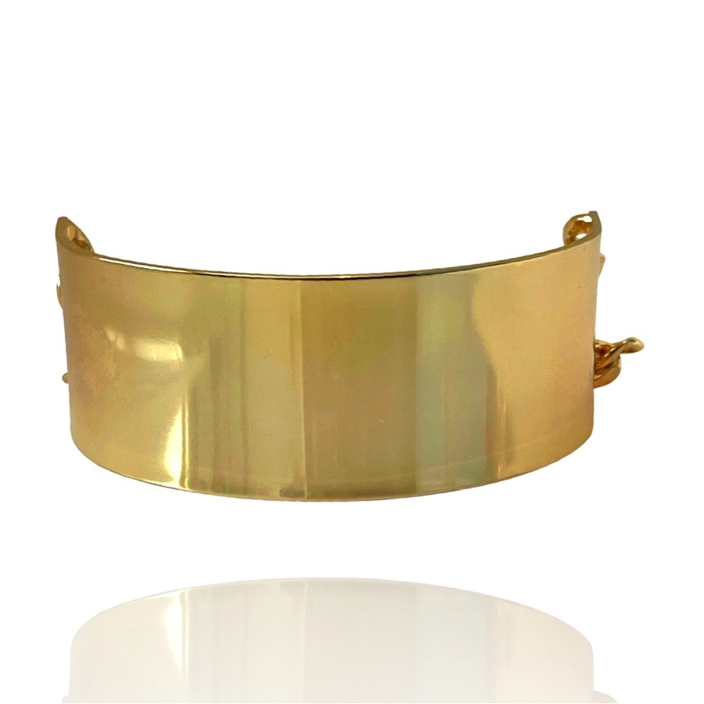 Shackle Style Gold Tone Choker Extremely Thick And Weighted High Quality